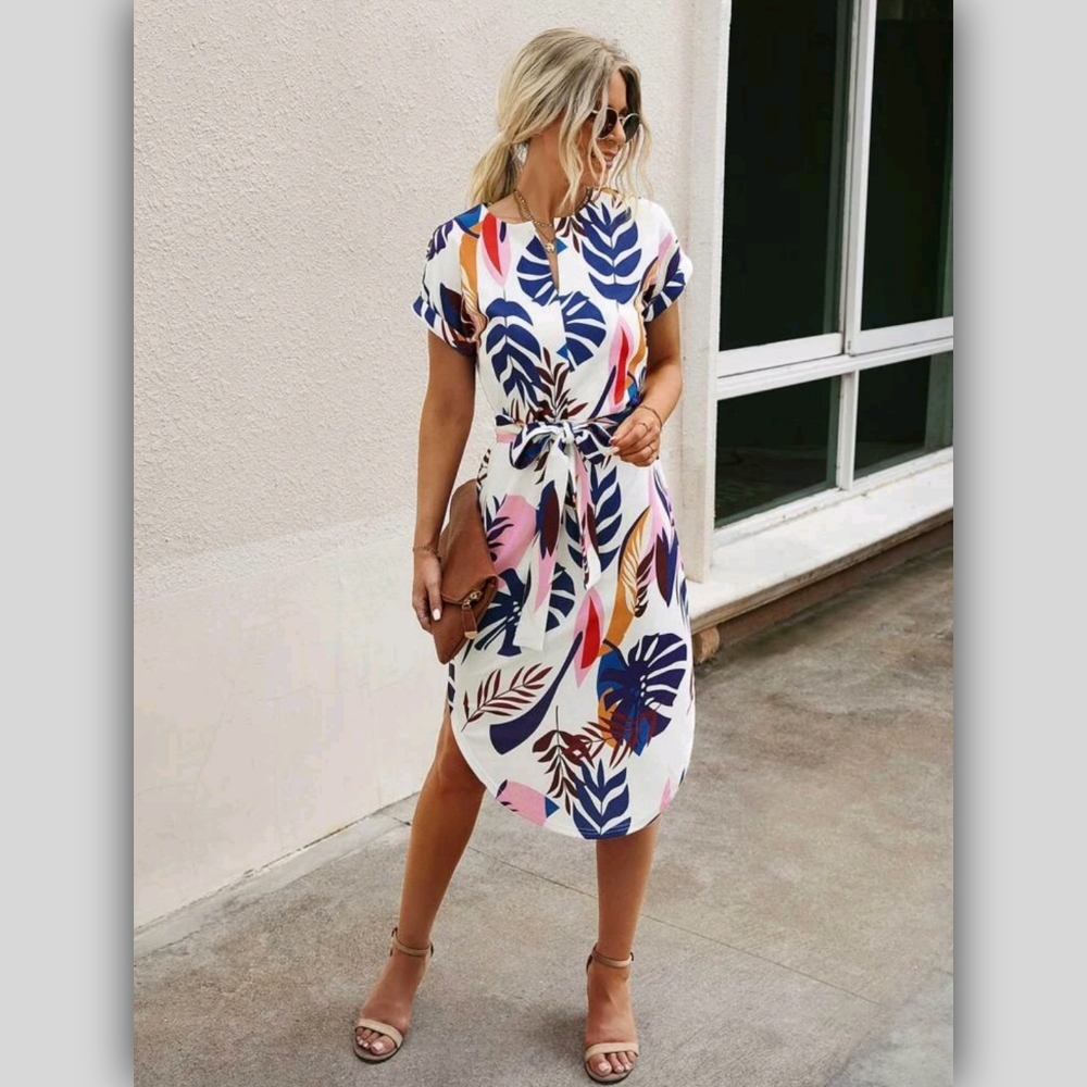 Leaf Print Dress